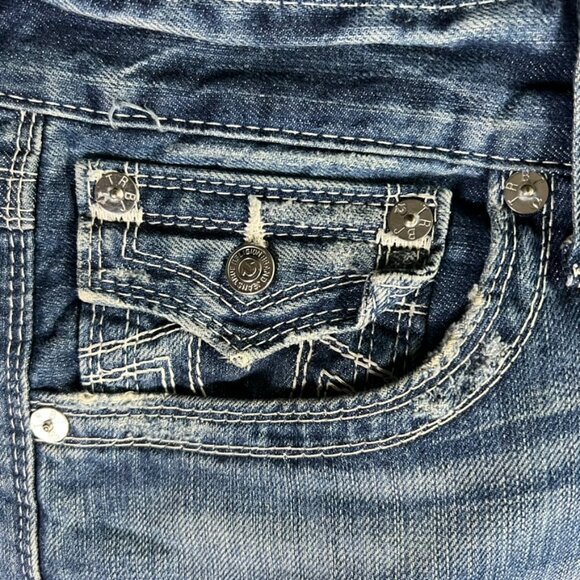 TRUE RELIGION Jeans mens 32 X 29 Bootcut Flap - Picture 3 of 12